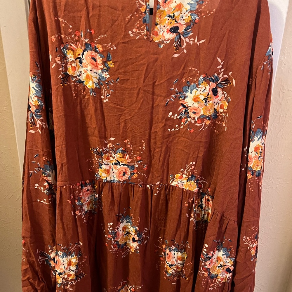 Floral Rust Tunic